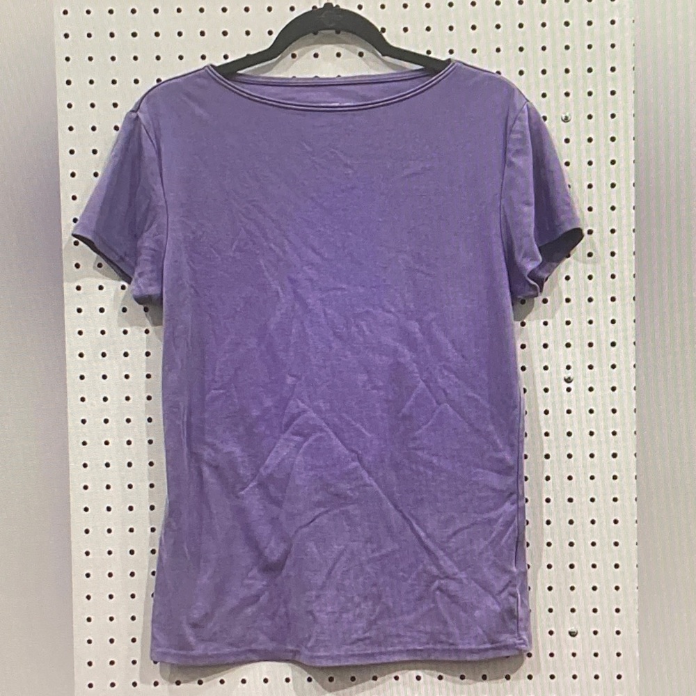 Free People Lavender Short Sleeve Crew Tee
